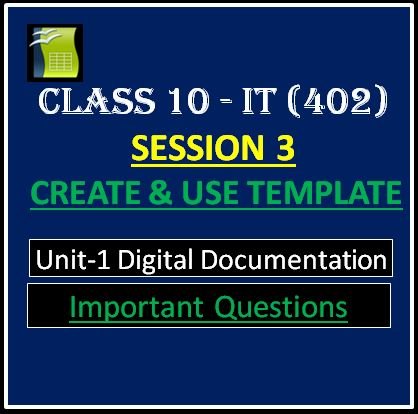 Digital Documentation Class X